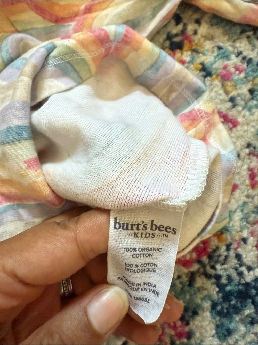 🌈 Burt’s Bees Organic Cotton Rainbow Pajamas